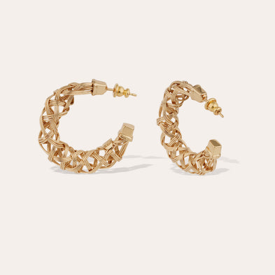 Boucles d'oreilles créoles Fileo petit modèle dorées