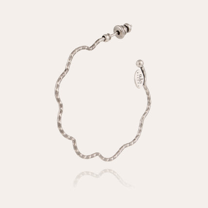 Pendientes de aro «Florette» de small size , plateados