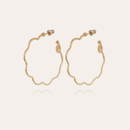 Pendientes de aro «Florette» de small size , dorados