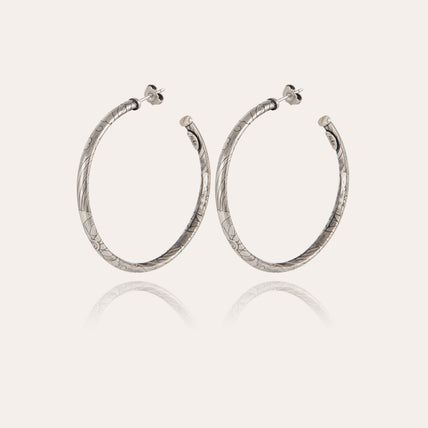 Pendientes de aro Maori « small size » en plata