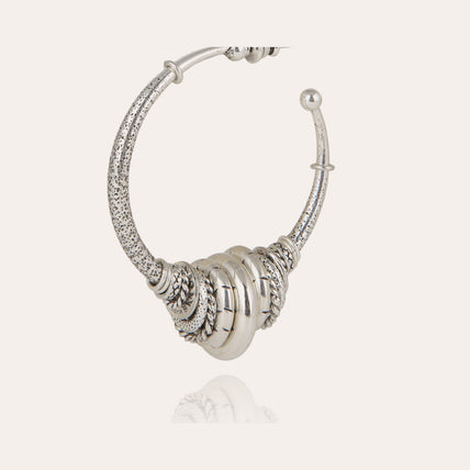 Boucles d'oreilles créoles Maranzana argentées