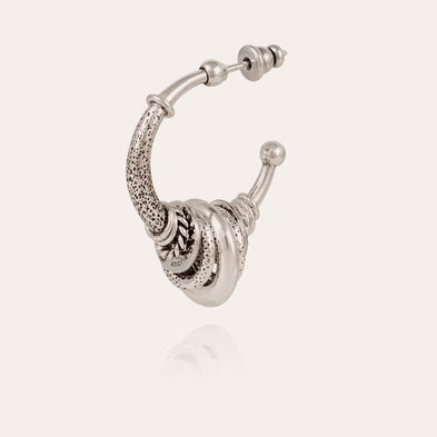 Boucles d'oreilles créoles Maranzana petit modèle argentées