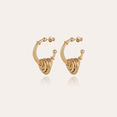 Boucles d'oreilles créoles Maranzana petit modèle dorées
