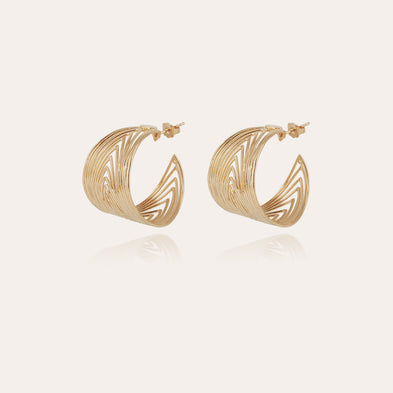 Boucle d'oreilles créoles Wave dorées