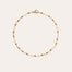 Collar « Rosario » dorado - Nácar blanco