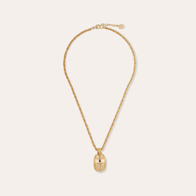 Collar de escarabajo dorado
