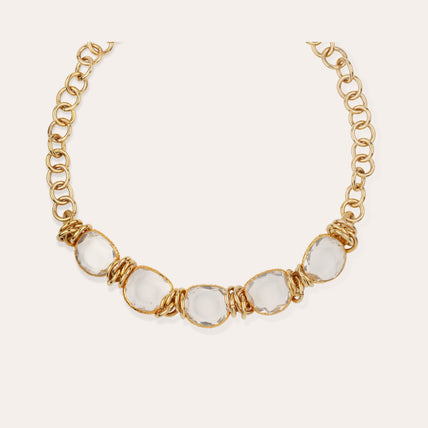 Collier Sirena doré - Cristal