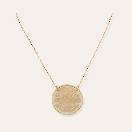Collar Sun Diva « Large size » dorado - Nácar blanco