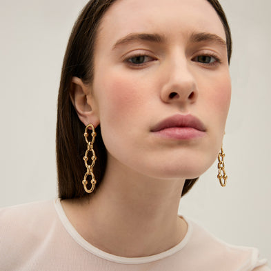 Boucles d'oreilles Rivage mini dorées 