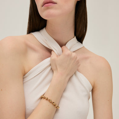Atik-Armband mit vergoldeter Kette 