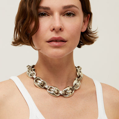 Collar Cophea plateado
