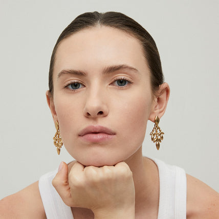 Boucles d'oreilles Olea petit modèle dorées