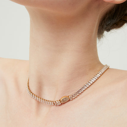 Collier Paillette doré 