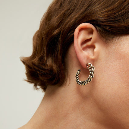 Pendientes de aro Bronxy plateados