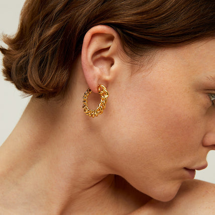 Pendientes de aro Bronxy dorados