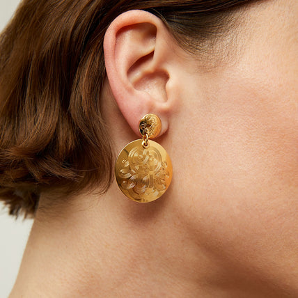 small size 's "Diva" Gold Earrings