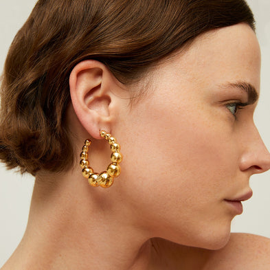 Boucles d'oreilles créoles Andy petit modèle dorées