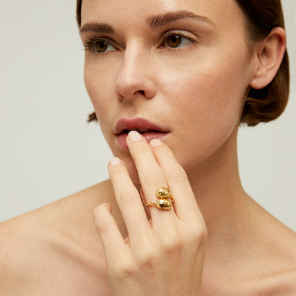 Goldfarbener „Duality Scaramouche“-Ring