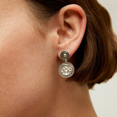 Boucles d'oreilles Sequin argentées