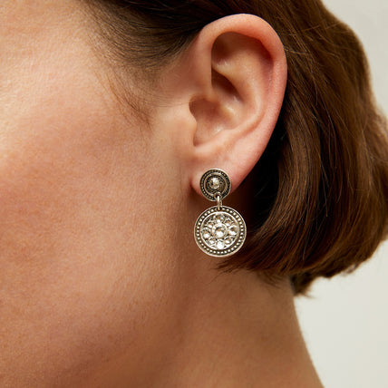 Silver Sequin Earrings