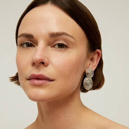 Boucles d'oreilles Wave petit modèle argentées