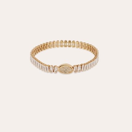 Pulsera con lentejuelas doradas