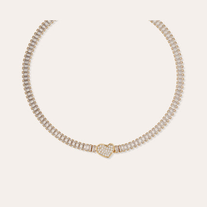 Collier Pailette Coeur doré