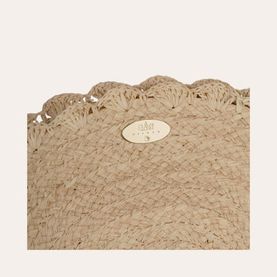 Sun-Clutch aus Raffia