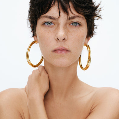 Pendientes de aro Atik « Large size » dorados