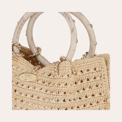 Sac bourse Canoubiers raphia