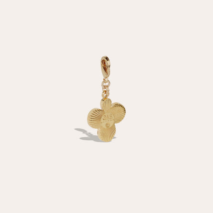 Charm pendentif Mirage Trefle émail petit modèle doré 