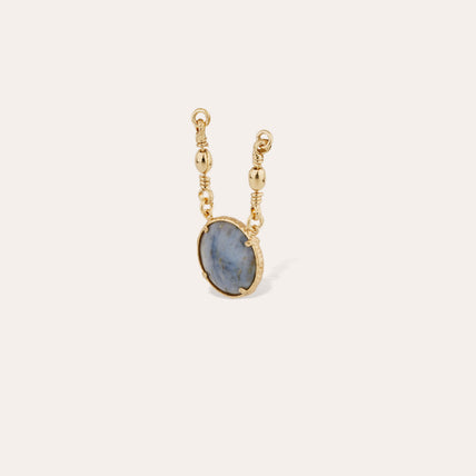 Gold-Plated Setting Pendant - Blue Quartz