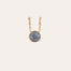 Pendentif Serti doré - Quartz Bleu